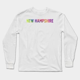 New Hampshire Tie dye Jersey Letters Long Sleeve T-Shirt